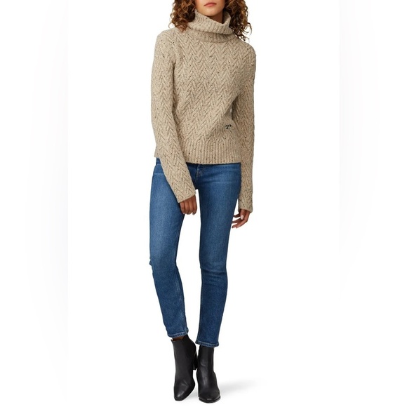 Tory Burch Wool Camel Chunky Turtleneck Sweater - Picture 2 of 11